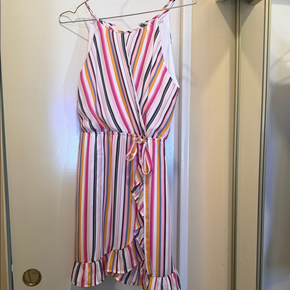 miami Multicolor Striped Wrap Skirt